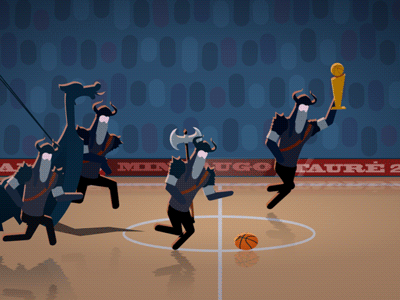 Viking Basketball ae animation basketball character court game invasion rubberhose run ship trophy viking