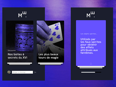 Musée de la Magie direction artistique graphics information interaction interaction design magic museum ui uiux ux ux design