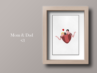 Mom & Dad dad direction artistique graphics illustration mom moments thanks typography vector