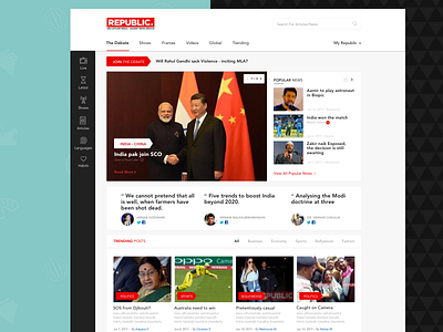 News Website Redesign Concept news user experience user interface web platform