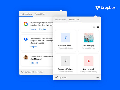 Dropbox Mini-App branding cloud design dropbox file interface redesign revamp storage ui