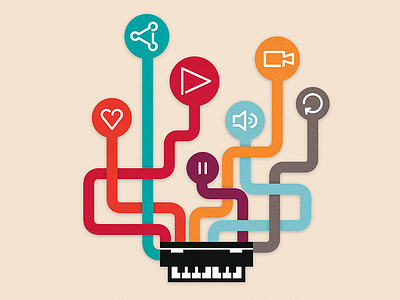 Organ Player graphic icon music organ