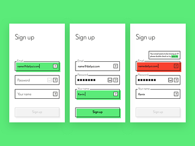 Sign up #DailyUI #001 dailyui form minimalist sign up ui ux validation