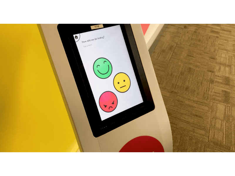 Smiles Survey App Sneak Peak animation app emoji emotion fun happy rating retail sad survey tablet ui ux