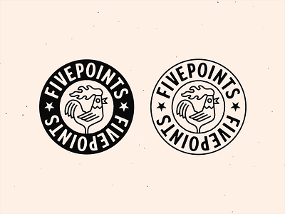 Fivepoints Badges branding chicken design hot illustration logo nashville vector vintage
