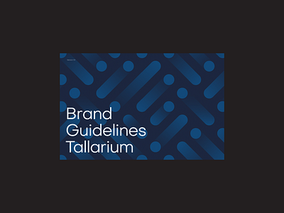 Tallarium Brand Guidelines brand book branding circles dark design guidelines modern pattern simple