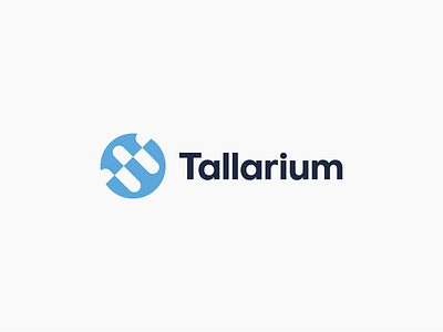 Tallarium Logo branding column commodity corporate design greek ionic logo simple tech
