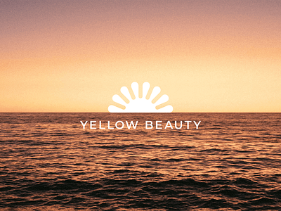 Yellow Beauty Logo branding design logo minimal nature simple skincare sun sunset