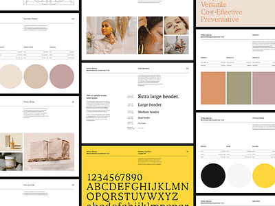 Yellow Beauty Brand Book brand book brand guidelines branding design layout logo natural skincare