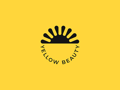 Yellow Beauty Badge Logo Variation badge branding design logo natural simple skincare sun