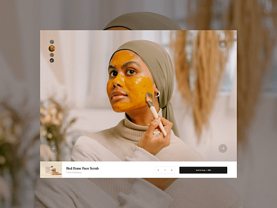 Yellow Beauty Product Slideshow branding design desktop lifestyle minimal product simple skincare slideshow ui