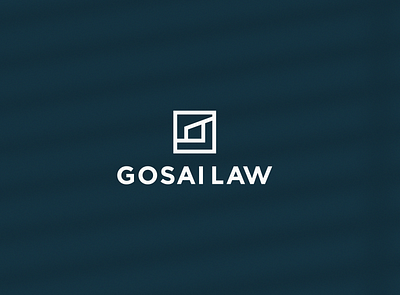 Gosai Law Logo branding design law law firm lawyers logo minimal simple square structure