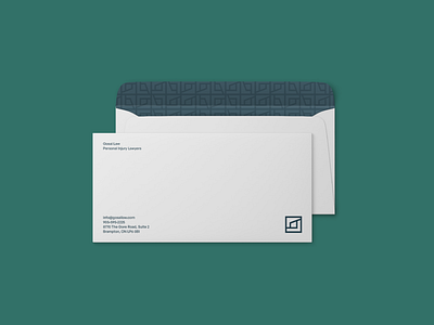 Gosai Law Envelopes branding design envelope law law firm lawyers mail modern pattern stationary