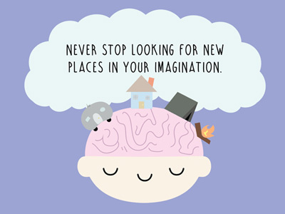Explore Your Mind cartoon fun illustration quote whimsical