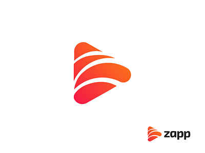 Logo Concept for a Media Company abstract logo app logo best logo minimal logo modern logo play button logo z logo zapp logo