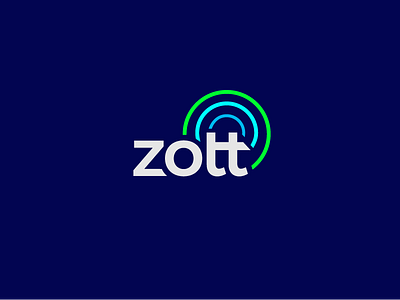 Logo Concept for a Content Delivering Network Company content logo network network logo router signal signal logo zott logo