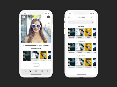 Video Editing App Concept app app design branding clean minimal ui professional white