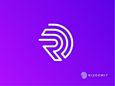 Logo Design for Rizoomit authenticity logo b2b logo branding design consultancy logo fingerprint logo logo design minimal logo r logo rhizome logo rizommit logo rotation logo secure logo