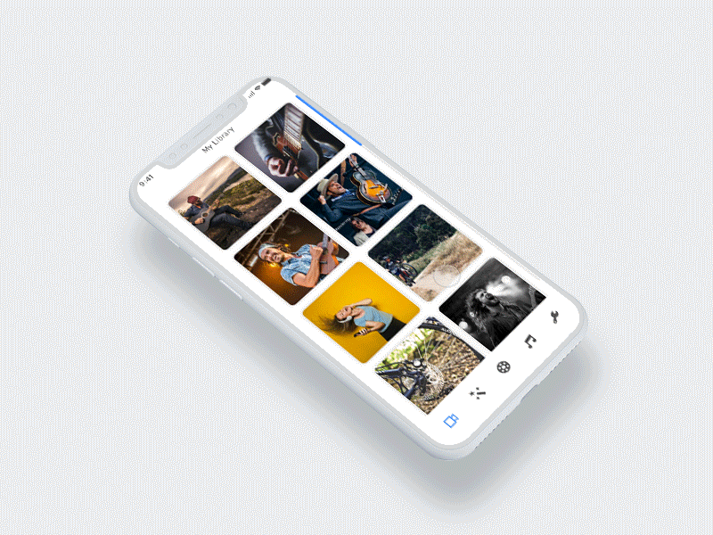 Interaction Concept for Video Editing App