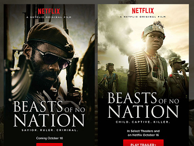 Beasts Of No Nation - Coming Soon Email cinematic design email design netflix