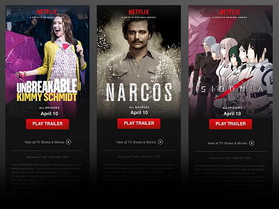 Netflix Originals Email Design cinematic design email design netflix