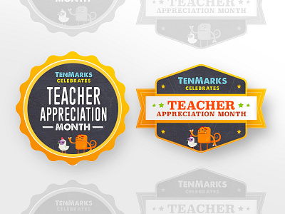 TenMarks Teacher Appreciation Badges badges graphic design tenmarks education