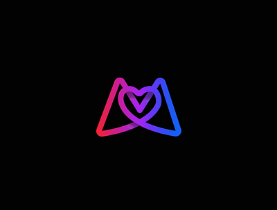 M + V + HEART - HAPPY VALENTINES! 2d branding design dribbbleweeklywarmup flat icon identity logo type typography ux valentine valentines vector