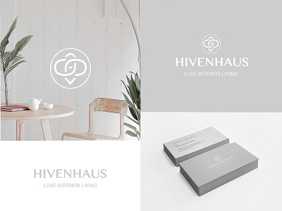 Hivenhaus logo/ branding/ business card 2d bee brand identity branding branding design design flat icon identity line logo logodesign logotype luxe luxury mark selling type typography vector