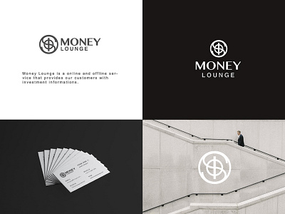 Money Lounge - Logo / Branding/ Business Card 2d brand design brand identity branding design flat icon identity logo logo design logos logotype mark modern money type typography ui ux vector