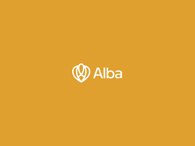 alba yellow 2d brand branding cosmetic design flat icon identity lettering logo logo design logodesign logos logotype mark minimal skincare type typography vector