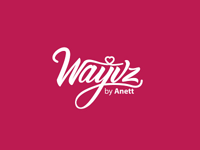 Wayvz logo development - Gabriel Dominicali feminine hand drawn hand lettering heart lettering logo pink typography vector