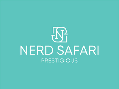 Nerd Safari branding flat font identity letters logo logotype simple type vector