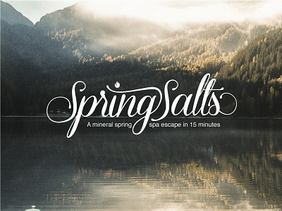 Spring Salts Spa 2d branding design flat hand lettering lettering logo type typography vector