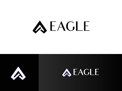 Eagle logo 2d branding flat icon logo logotype minimal monogram vector