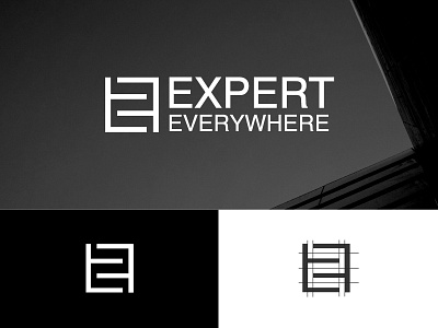 Expert Everywhere branding design flat identity illustration lettering logo type typography vector