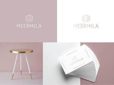 Meermila brand Identity 2d branding chic classy clean icon identity logo type vector