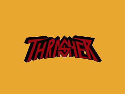 THRASHER SKATEBOARD MAGAZINE! 2d branding identity lettering logo rock skate type typography vector