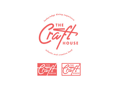 The Craft House brand identity 2d branding chic classy clean icon identity lettering logo type typography vector