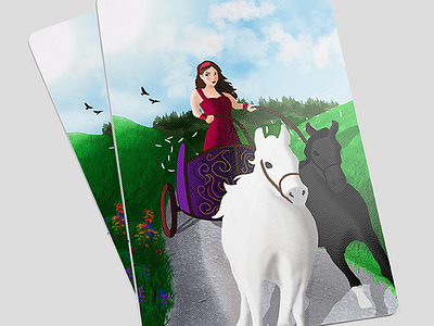 Contemporary Tarot Deck - Chariot 2d 3d animal art character deck design digital graphic illustration tarot