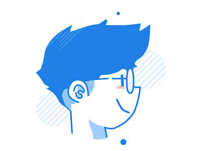 Profile Picture blue face illustration pastel profile