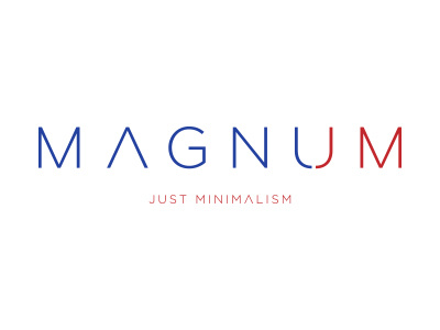 Magnum logo magnet minimalism