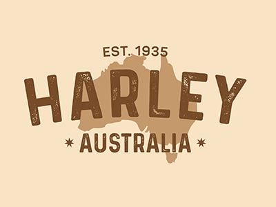 Harley australia leather logo