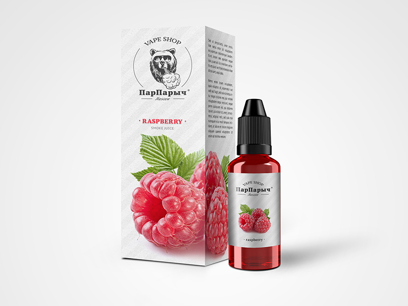 Smoke juice «ПарПарыч» packing raspberry packing vaping steam vape smoke bear