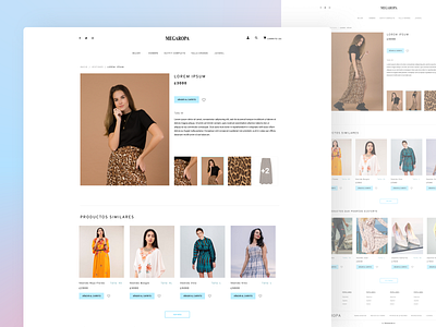 Megaropa | Retail Ecommerce clothing design ecommerce fashion graphic design productdesign retail ui ux webdesign website wireframes