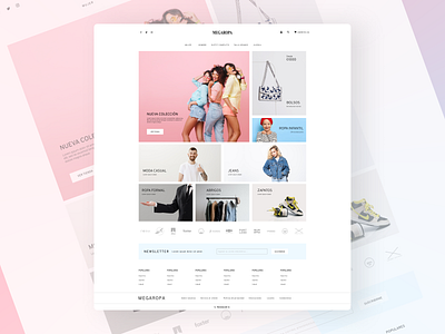 Megaropa | Retail Ecommerce clothing design ecommerce fashion graphic design home productdesign retail ui ux webdesign website wireframes