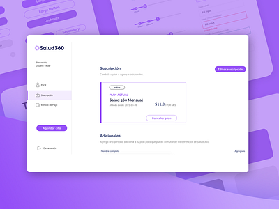 Salud 360 | Medical Health Plan design graphic design health medical productdesign responsive suscription typography ux webdesign website wireframes