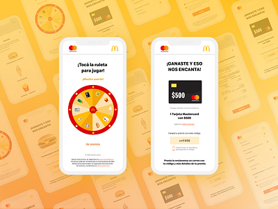 McDonald's | Gamification Campaign app design food game illustration mobile roulette typography ui ux website wireframes