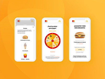 McDonald's | Gamification Campaign app design food game illustration mobile productdesign roulette typography ui ux website wireframes