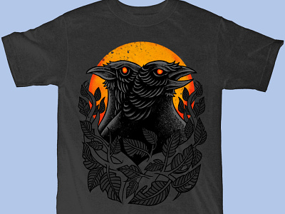 Available apparel design artwork band merch clothing design crow design illustration merch design merchandise design raven sebrodbrick t shirt design tshirt design