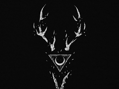 Available antlers artwork band merch dark art deer deer art deer skull illustration merch design skull skull art t shirt design